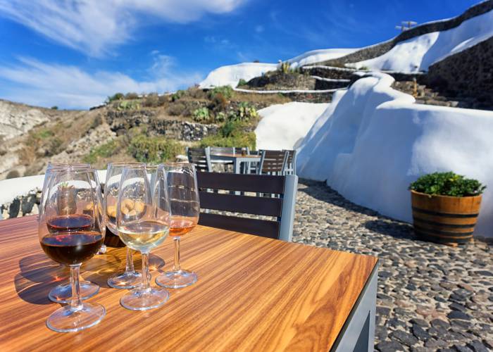 Santorini wine tasting