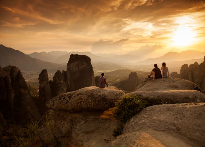 Meteora sunset