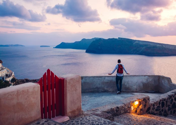 oia sunset santorini