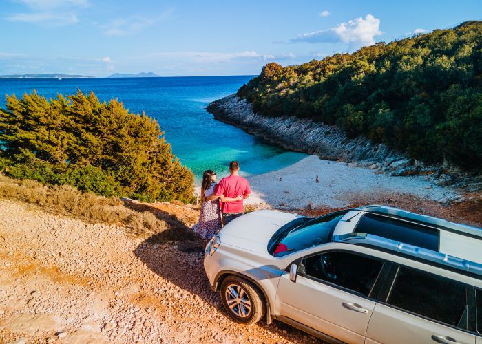 car in greece lefkada