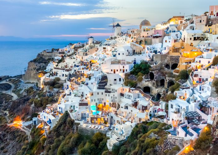 santorini island sunset turtix shutterstock