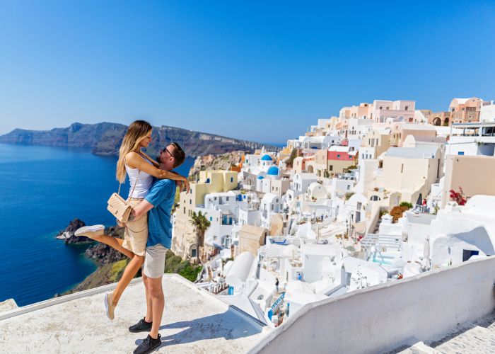 santorini couple