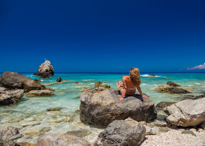 woman beach lefkada Netfalls Remy Musser