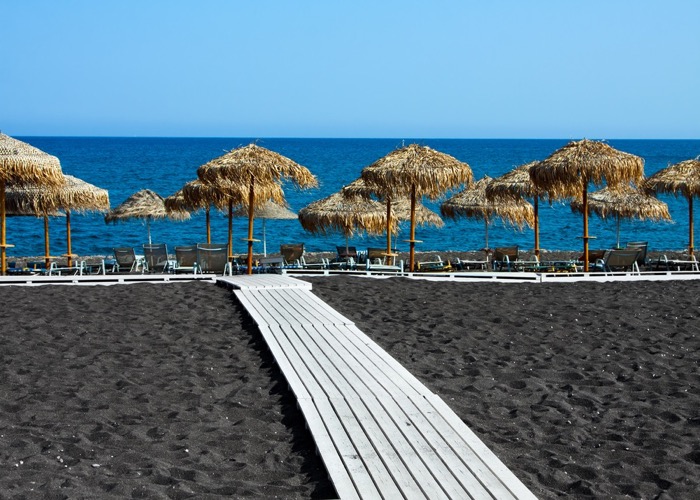 black beach santorini