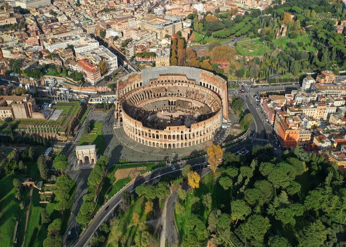 Drone of colosseum