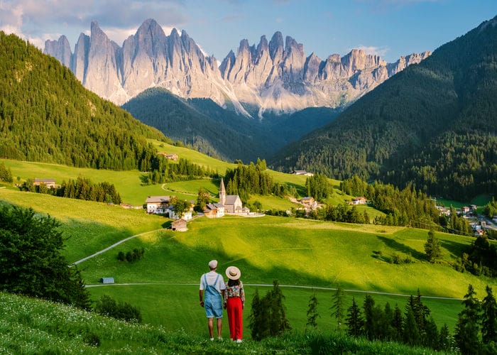 couple in dolomites