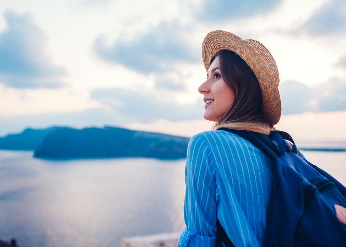santorini traveler Mariia Boiko shutterstock